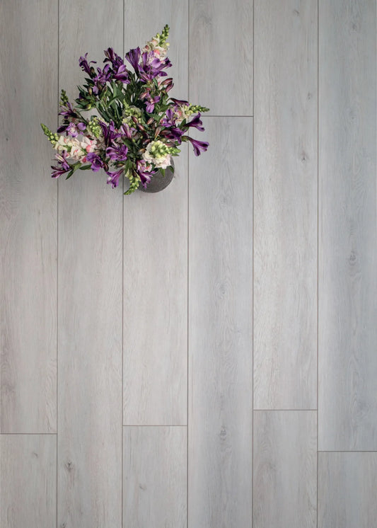 Piso Vinílico SPC en Tono Seashell White | Caja